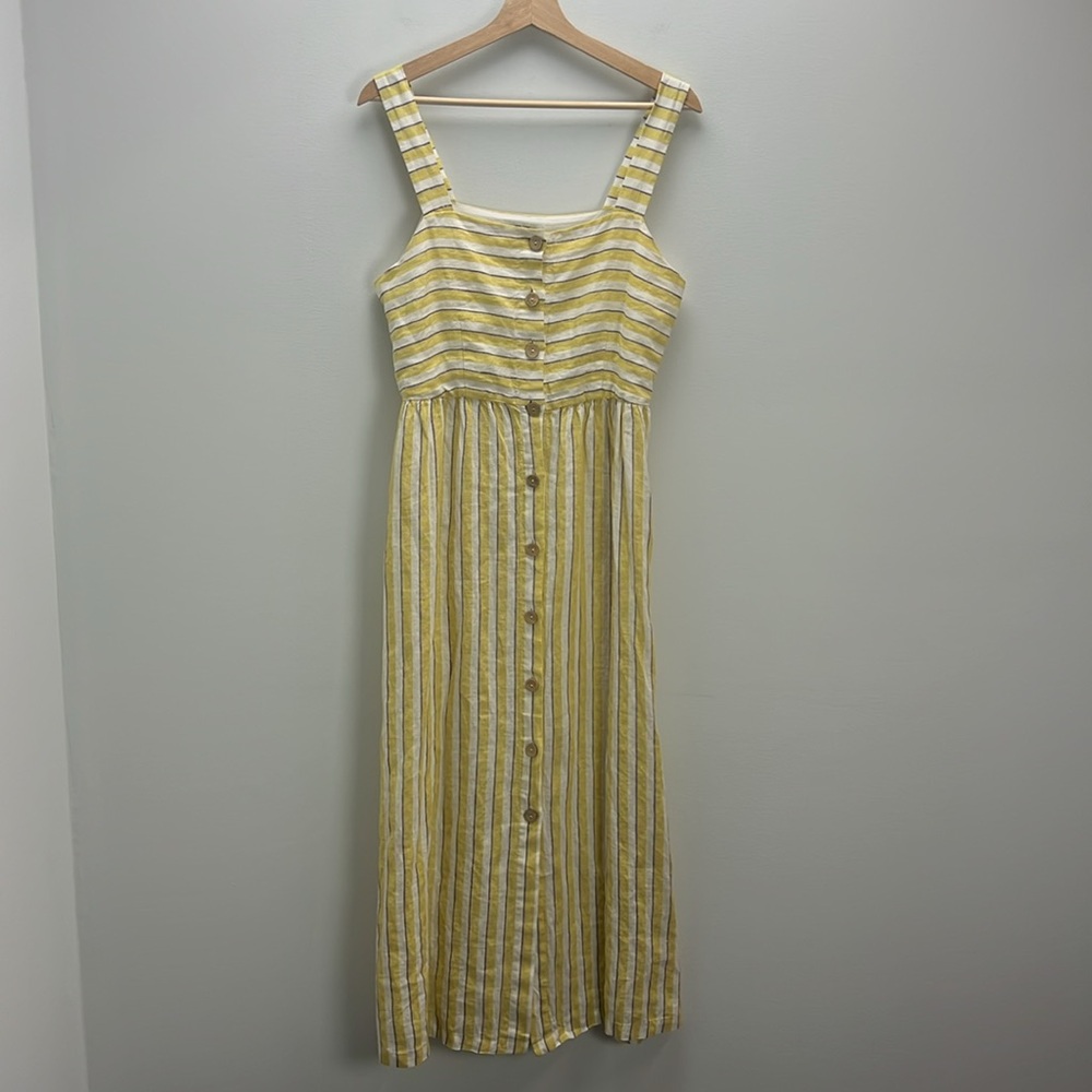 Rachel Zoe Yellow and White Striped Maxi Dress